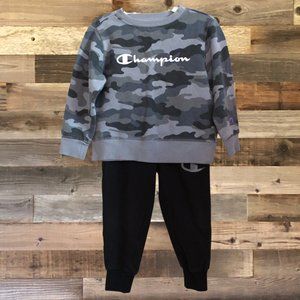 CHAMPION Camo Print Crewneck SWEATSUIT SET